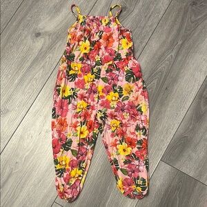 Posh Peanut Floral Jumpsuit Vibrant Lightweight Relaxed